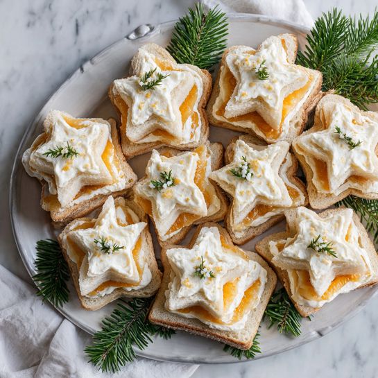 Pimento Cheese Star Sandwiches (Holiday Appetizer) Recipe - Recipe Image