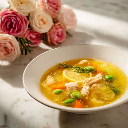 Healthy Lemon Chicken Soup Recipe - Recipe Image