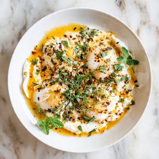 Turkish Eggs (Cilbir) with Garlic Yogurt & Chili Butter Recipe