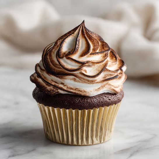 Toasted S’mores Cupcakes Recipe - Recipe Image