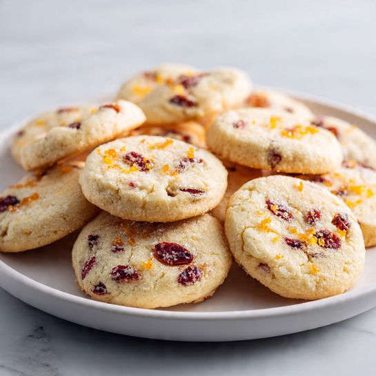 Soft & Chewy Cranberry Orange Cookies with Sugared Citrus Zest Recipe - Recipe Image