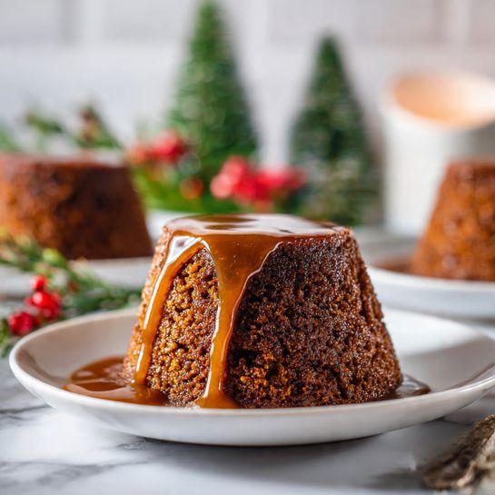 Christmas Sticky Toffee Pudding with Toffee Sauce Recipe