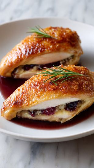 Elegant Cranberry Brie Stuffed Chicken for Holidays
