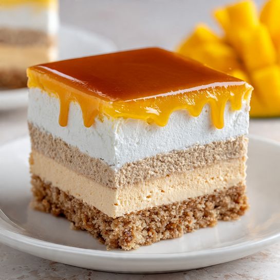 Mango Tiramisu (Eggless, Dairy-Free) Recipe - Recipe Image