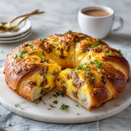 Breakfast Crescent Ring Recipe - Recipe Image