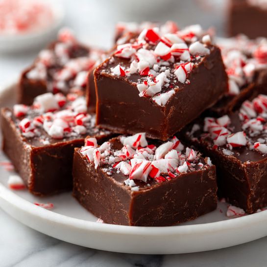 Christmas Chocolate Peppermint Fudge Recipe