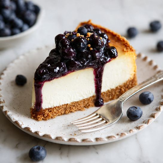 Blueberry Crumble Cheesecake – Irresistibly Sweet Dessert Recipe - Recipe Image