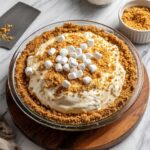 No-Bake Fluffy Marshmallow Cream Cheesecake with Graham Cracker Crust Recipe
