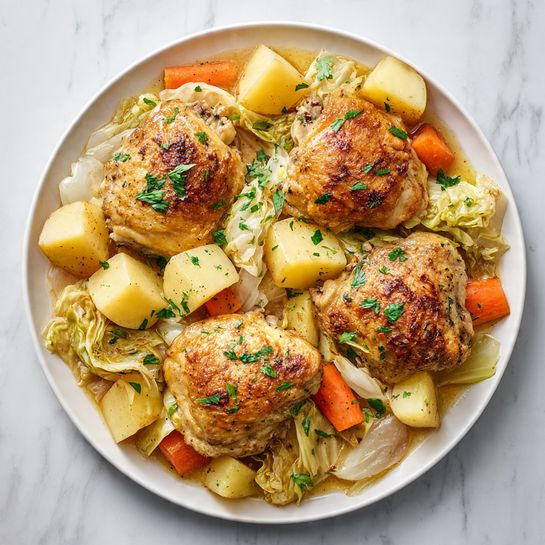 Wholesome Irish One-Pot Chicken with Cabbage, Potatoes & Bacon Recipe