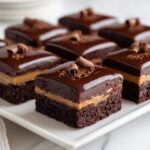 Bourbon-Brushed Biscoff Chocolate Brownies with Buttercream & Glaze Recipe