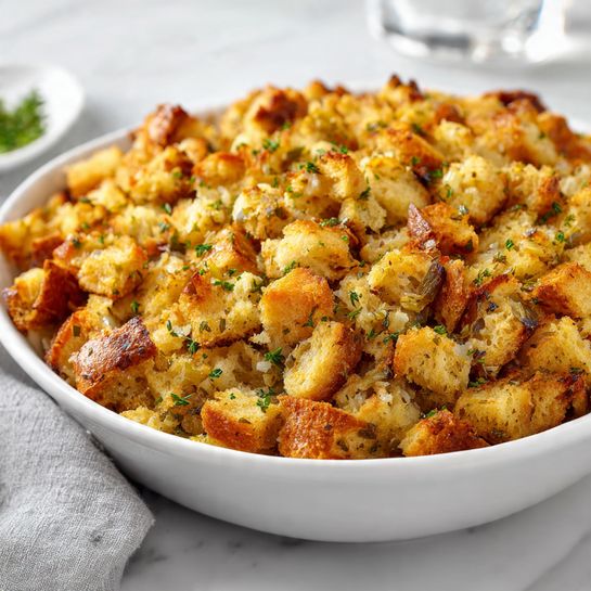 Easy Traditional Bread Stuffing Recipe - Recipe Image