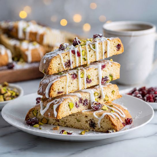Italian Pistachio Cranberry Biscotti Recipe