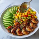 Shrimp & Avocado Bowls with Mango Salsa and Spicy Lime-Chili Sauce Recipe