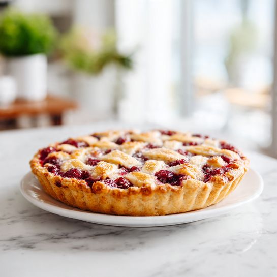 Easy No-Bake Cranberry Pie (Creamy Holiday Dessert) Recipe - Recipe Image