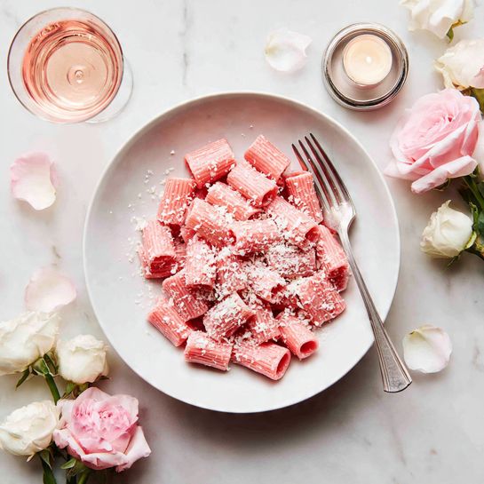 Vegan Pink Beet Sauce Pasta Recipe - Recipe Image