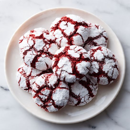 Christmas Red Velvet Crinkle Cookies Recipe 4 Christmas Red Velvet Crinkle Cookies Recipe - Recipe Image