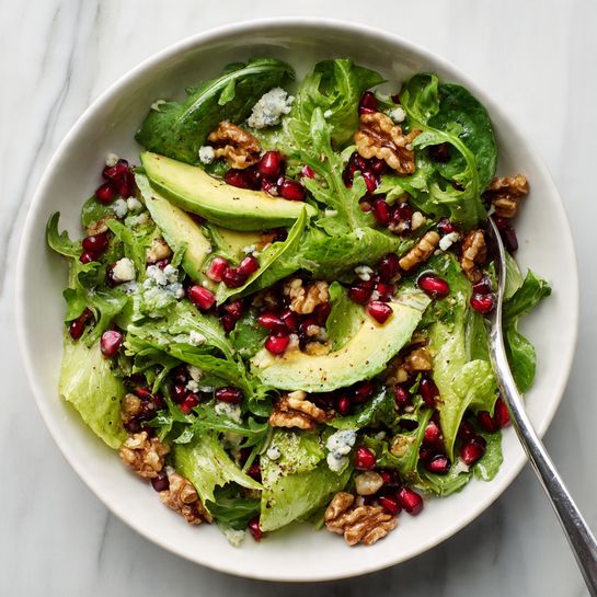 Pomegranate Christmas Salad with Honey Mustard Dressing Recipe - Recipe Image