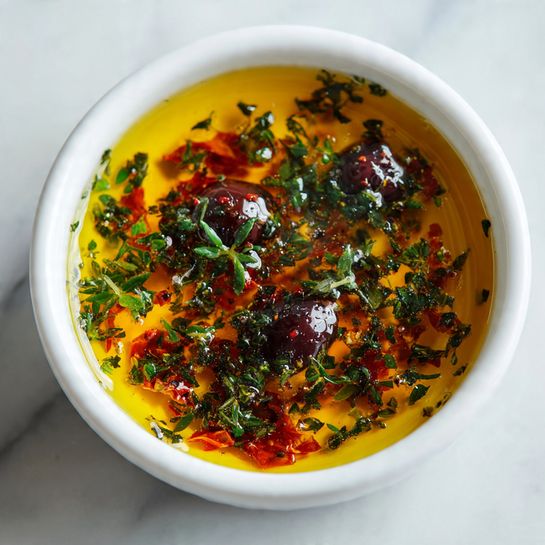 Sun-Dried Tomato Olive Oil Dip (Italian Bread Dipping Sauce) Recipe