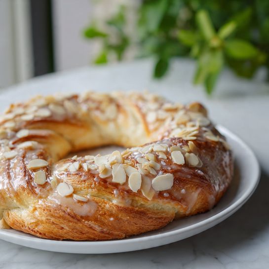 Homemade Almond Kringle: Flaky Pastry Filled with Almond Filling and Glaze Recipe