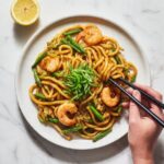 Shrimp Yaki Udon with Zesty Lemon Soy Sauce Recipe