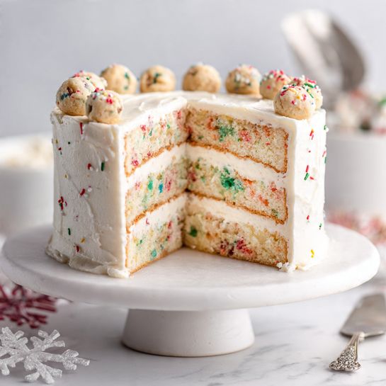 Holiday Sugar Cookie Layer Cake with Cream Cheese Frosting Recipe