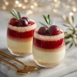 Eggnog Panna Cotta with Spiked Cranberry Sauce Recipe