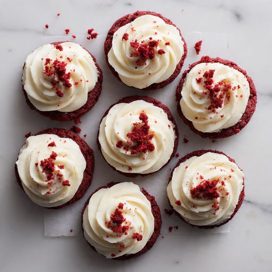 Soft Red Velvet Cookies with Cream Cheese Frosting Recipe 4 Soft Red Velvet Cookies with Cream Cheese Frosting Recipe - Recipe Image