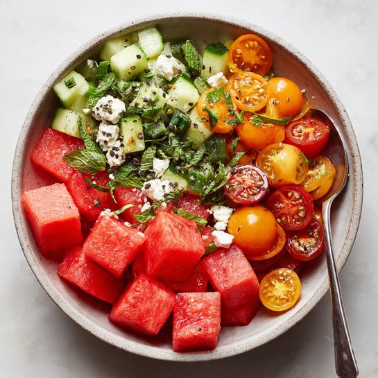 Peach & Watermelon Salad – Refreshing Summer Recipe - Recipe Image