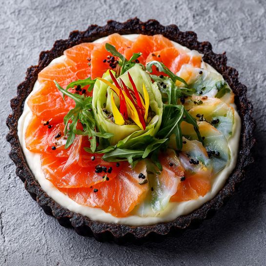 Smoked Salmon Grazing Wreath (Holiday Appetizer Board) Recipe - Recipe Image