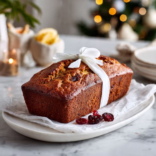 Christmas Banana Bread with Cranberries & Orange Zest Recipe