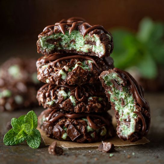 Irresistible No-Bake Mint Chocolate Cookies