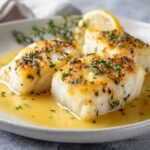 Flaky Cod Fillets with Lemon Butter Sauce Recipe