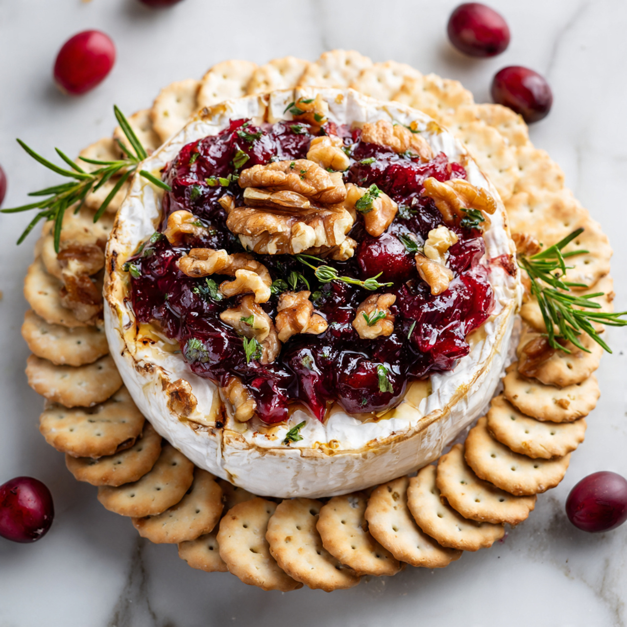 Baked Brie with Cranberry Sauce (Holiday Appetizer) Recipe