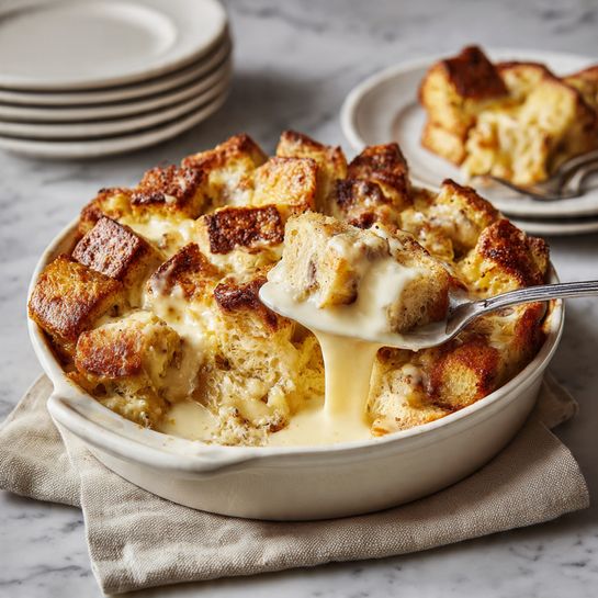 Pumpkin Eggnog Bread Pudding (Cozy Holiday Dessert) Recipe - Recipe Image
