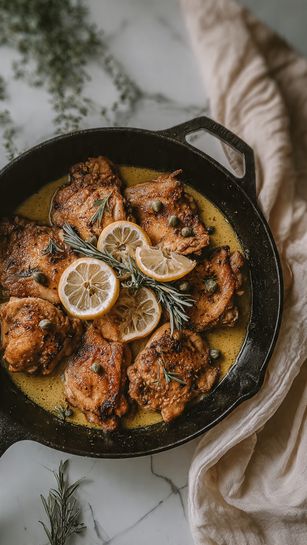 Creamy Lemon Garlic Chicken Thighs You’ll Make Weekly