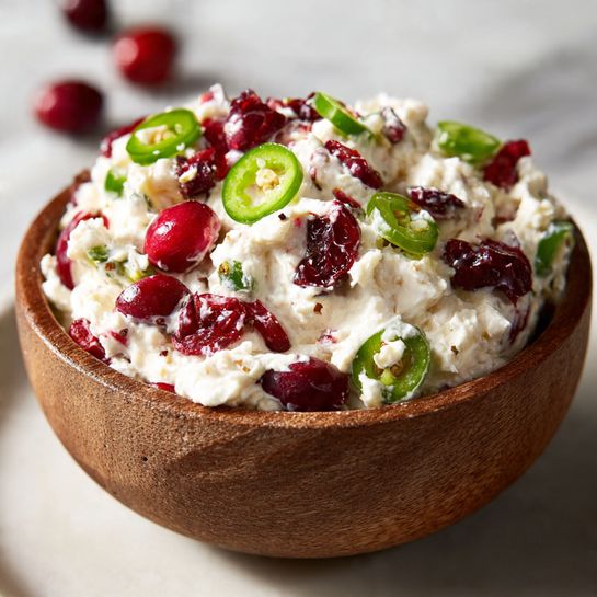Sweet & Spicy Cranberry Jalapeño Cream Cheese Dip Recipe