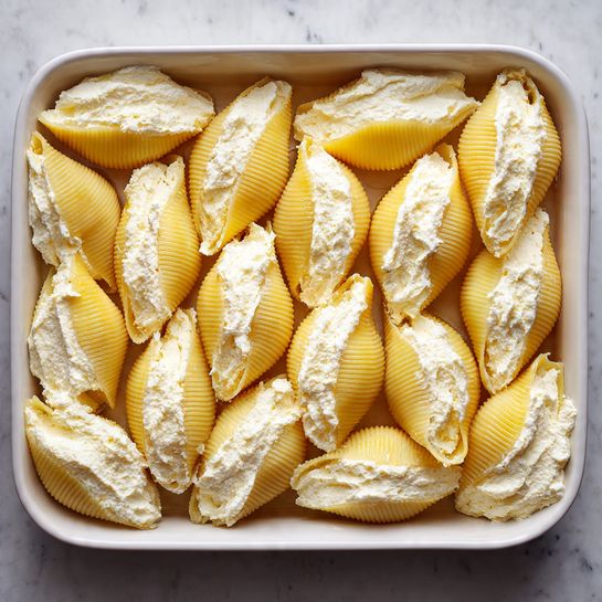 Chicken Alfredo Stuffed Shells (Creamy Baked Pasta) Recipe - Recipe Image