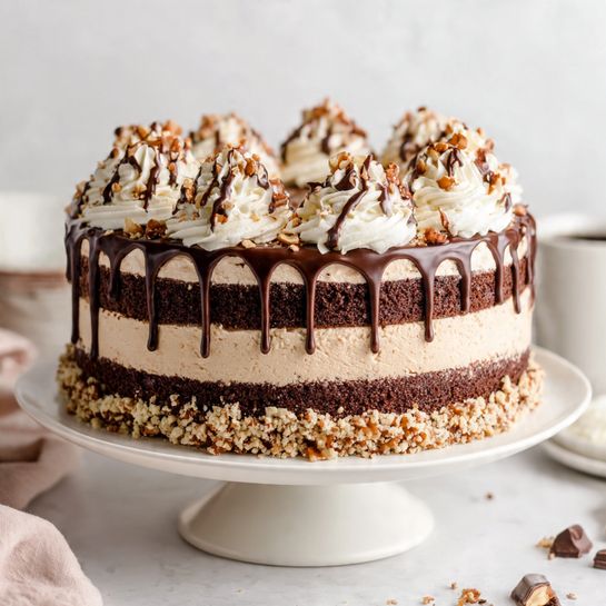Chocolate Caramel Toffee Crunch Cake Recipe