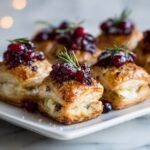Christmas Cranberry Brie Puff Pastry Bites Recipe
