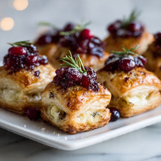 Christmas Cranberry Brie Puff Pastry Bites Recipe 4 Christmas Cranberry Brie Puff Pastry Bites Recipe - Recipe Image