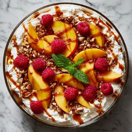 Millionaire Peach Salad – Sweet, Crunchy, and Refreshing Recipe - Recipe Image