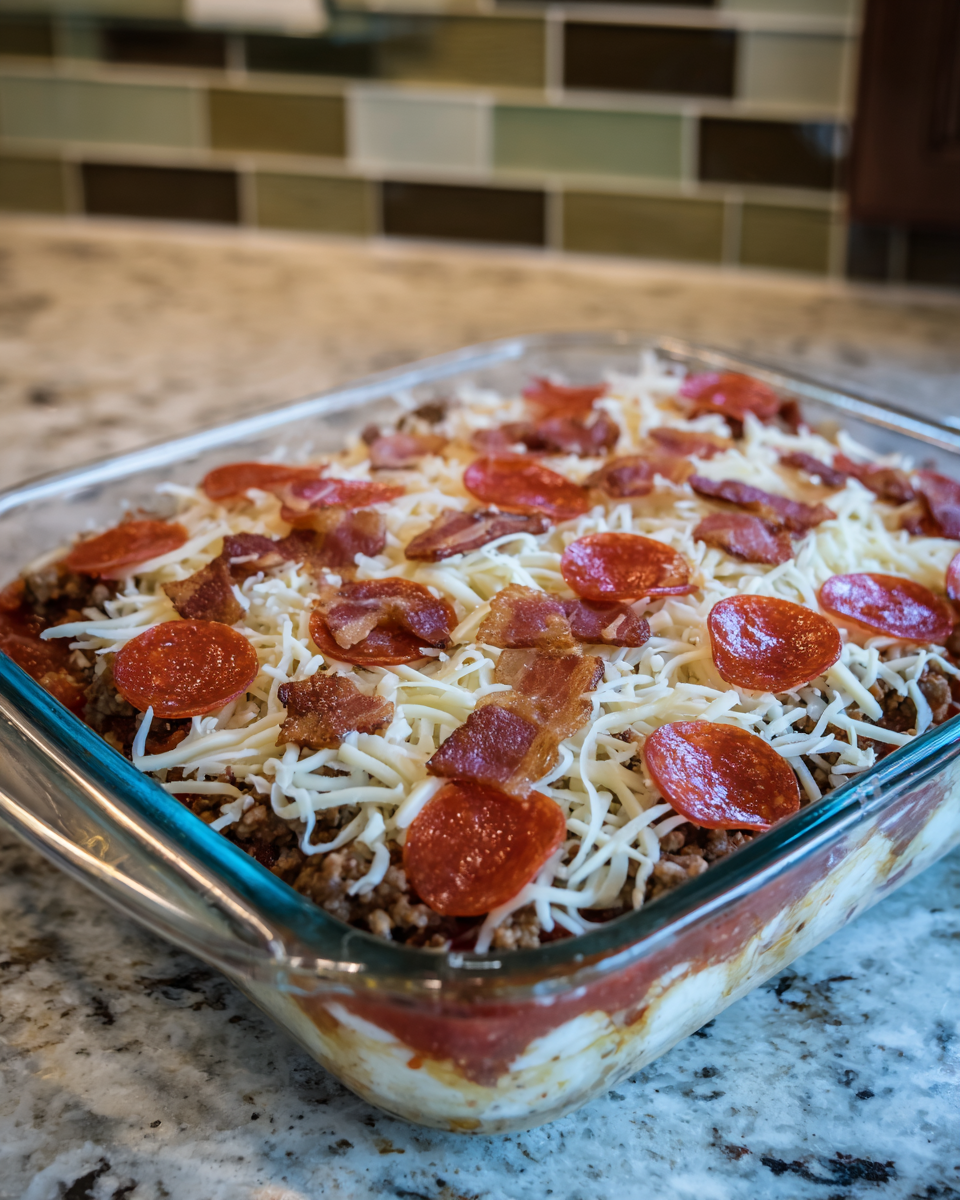 Cottage Cheese Pizza Bowl with Marinara and Veggies