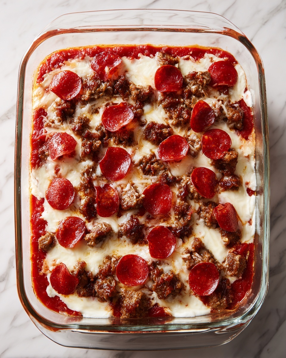 Cottage Cheese Pizza Bowl with Marinara and Veggies - Recipe Image