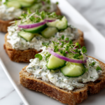 Cucumber Tea Sandwiches with Greek Yogurt and Herbs