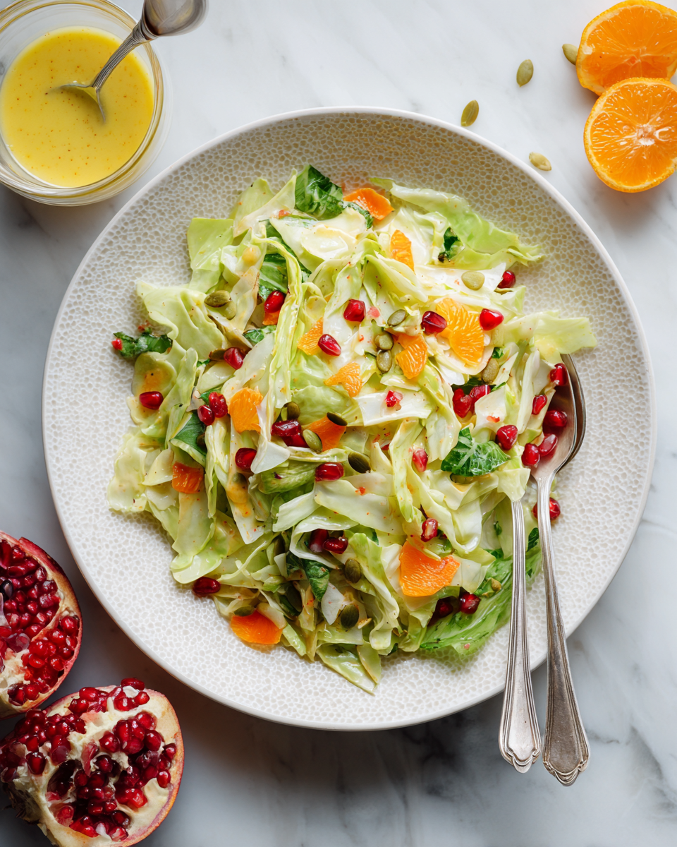 Winter Slaw with Kale, Pear, and Citrus Vinaigrette