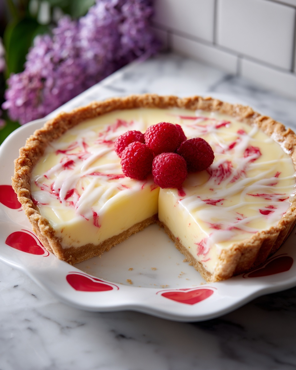 Vintage Depression-Era Water Pie with Fresh Raspberry Sauce Recipe - Recipe Image