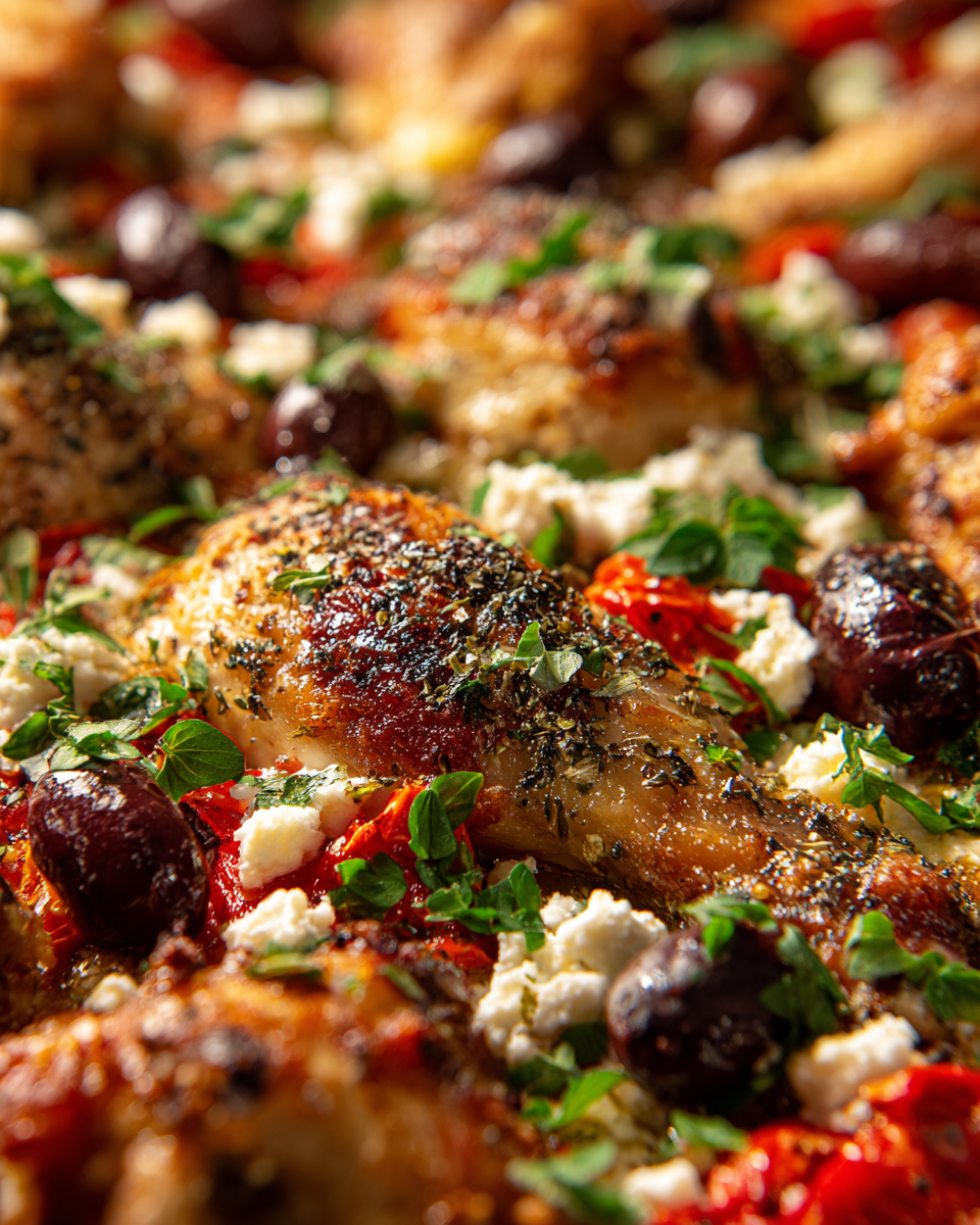 Slow Cooker Greek Chicken with Olives & Peppers (Easy Mediterranean Dinner) Recipe - Recipe Image