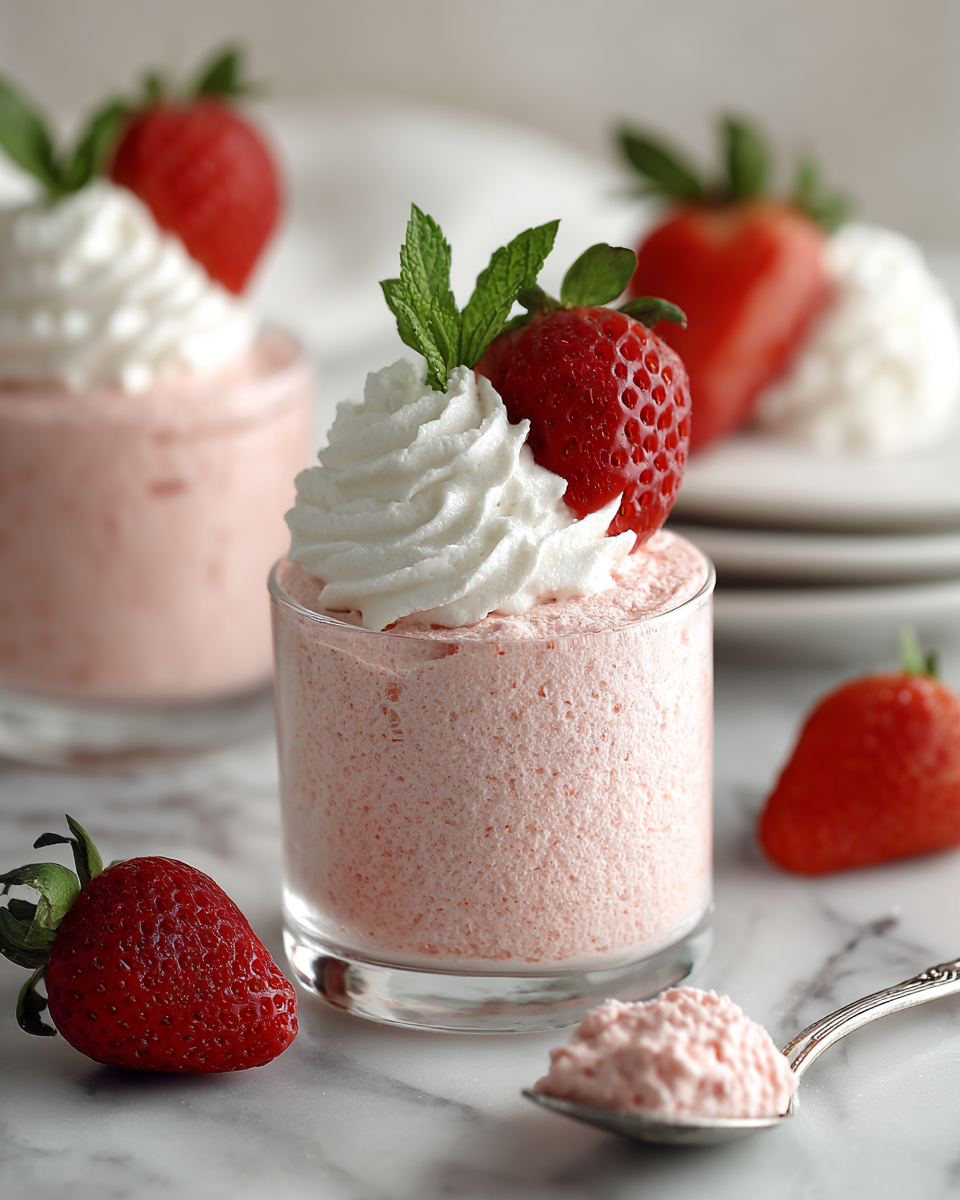 Vegan Strawberry Aquafaba Mousse (6 Ingredients)