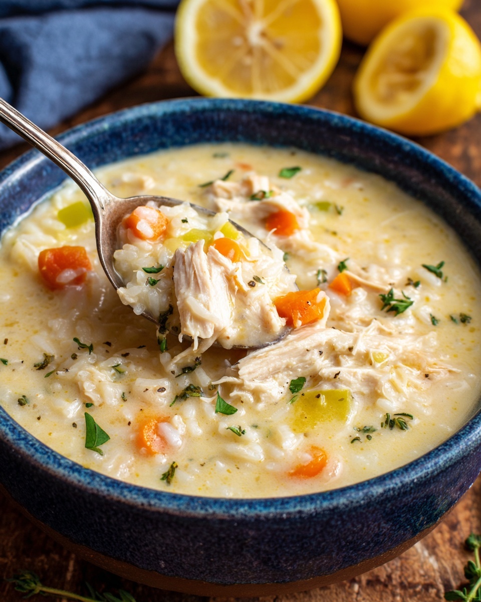 Greek Avgolemono Lemon Chicken Soup (Creamy Traditional Greek Recipe) Recipe