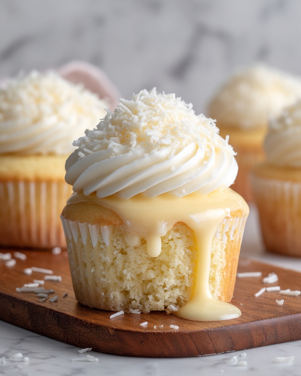 White Chocolate Cupcakes with Ganache Filling & Buttercream Frosting (Bakery-Style) Recipe - Recipe Image
